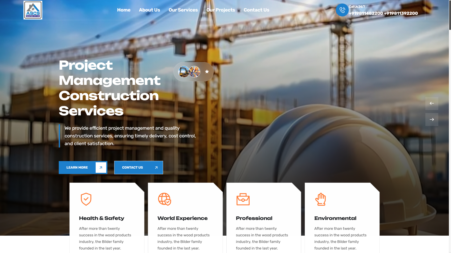 Modern Engineers Website — ASCS Buildtech