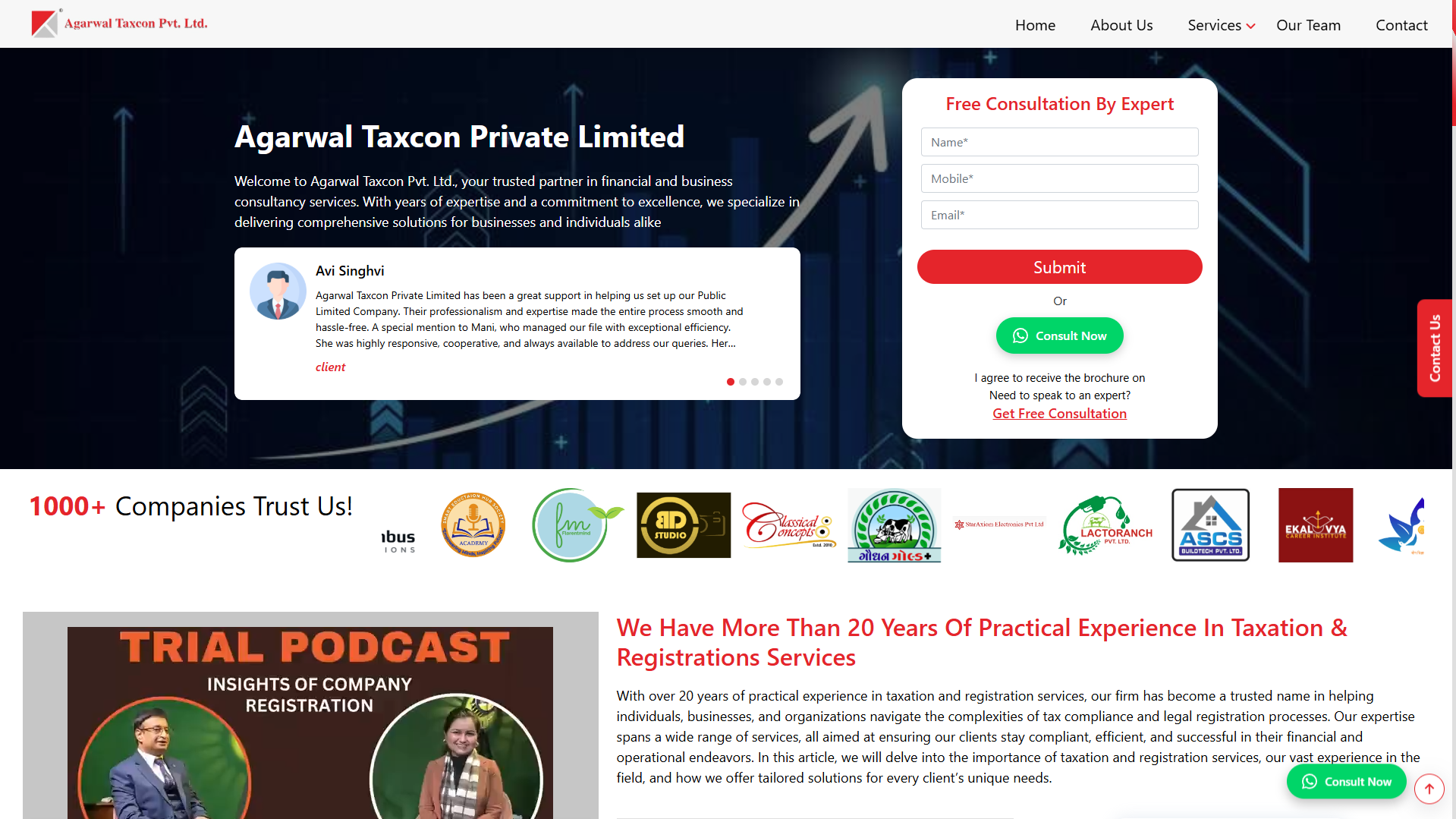Tax & Regulations Website